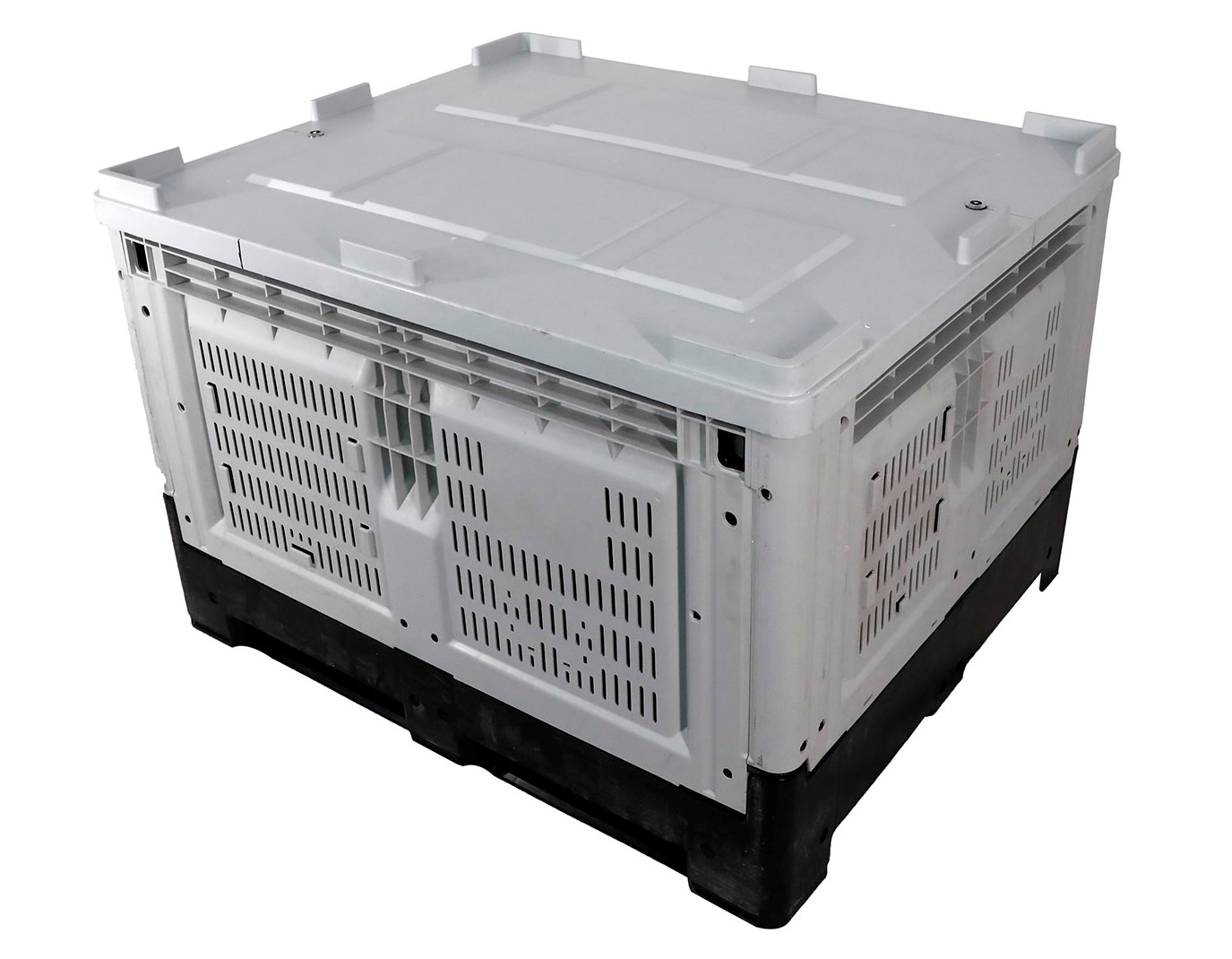 Palettenbox aus Kunststoff mit Deckel