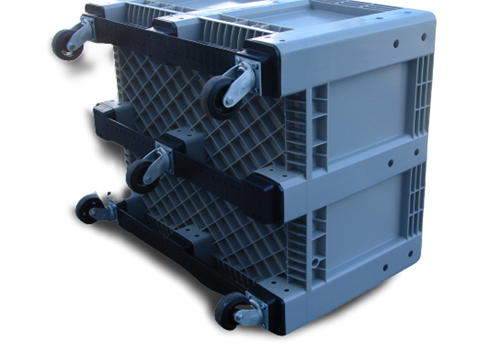 collapsible plastic pallet boxes zusammenklappbare Palettenboxen aus Kunststoff