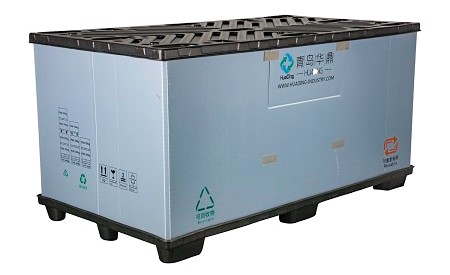 Große wiederverwendbare Palettenbox mit Kunststoffhülle