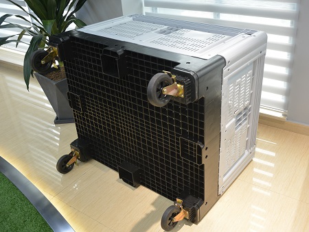 Palettenbox aus Kunststoff mit Rädern