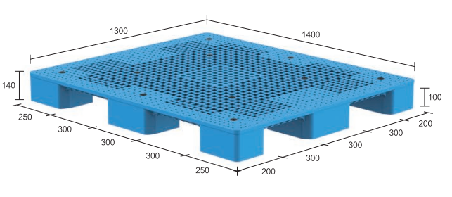 Große Mesh-Kunststoff-Bodenpaletten für die Lagerung im Keller