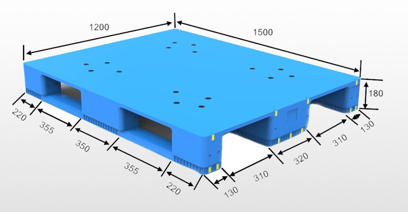 Wiederverwendbare, übergroße, hohe Paletten aus massivem Kunststoff zur Lagerung