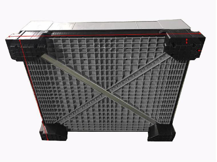 Verstärkte, zusammenklappbare, stapelbare Kunststoffpalettenbox mit Deckel