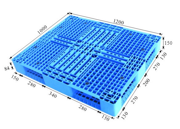 1200 x 1000 HDPE-spritzgegossene stapelbare Mesh-Kunststoffpalette