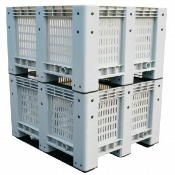 Stapelbare Großbehälter aus Kunststoff mit Deckel für Lebensmittel