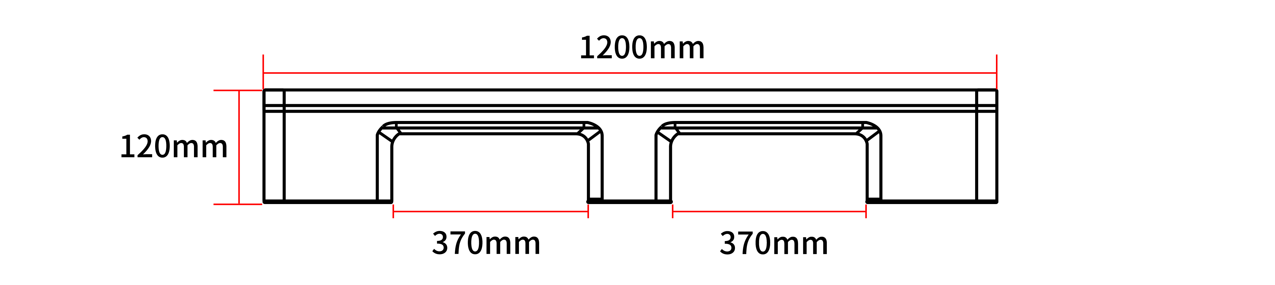 1200 x 1000 regalfähige Kunststoffpaletten