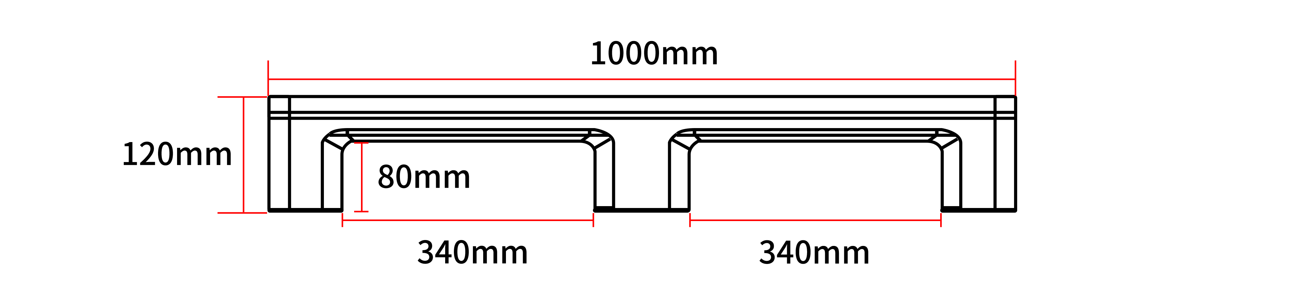 Kunststoff-Regalpaletten 48x40