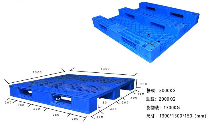 Robuste, schachtelbare Industrie-Kunststoffpaletten mit quadratischem Netz