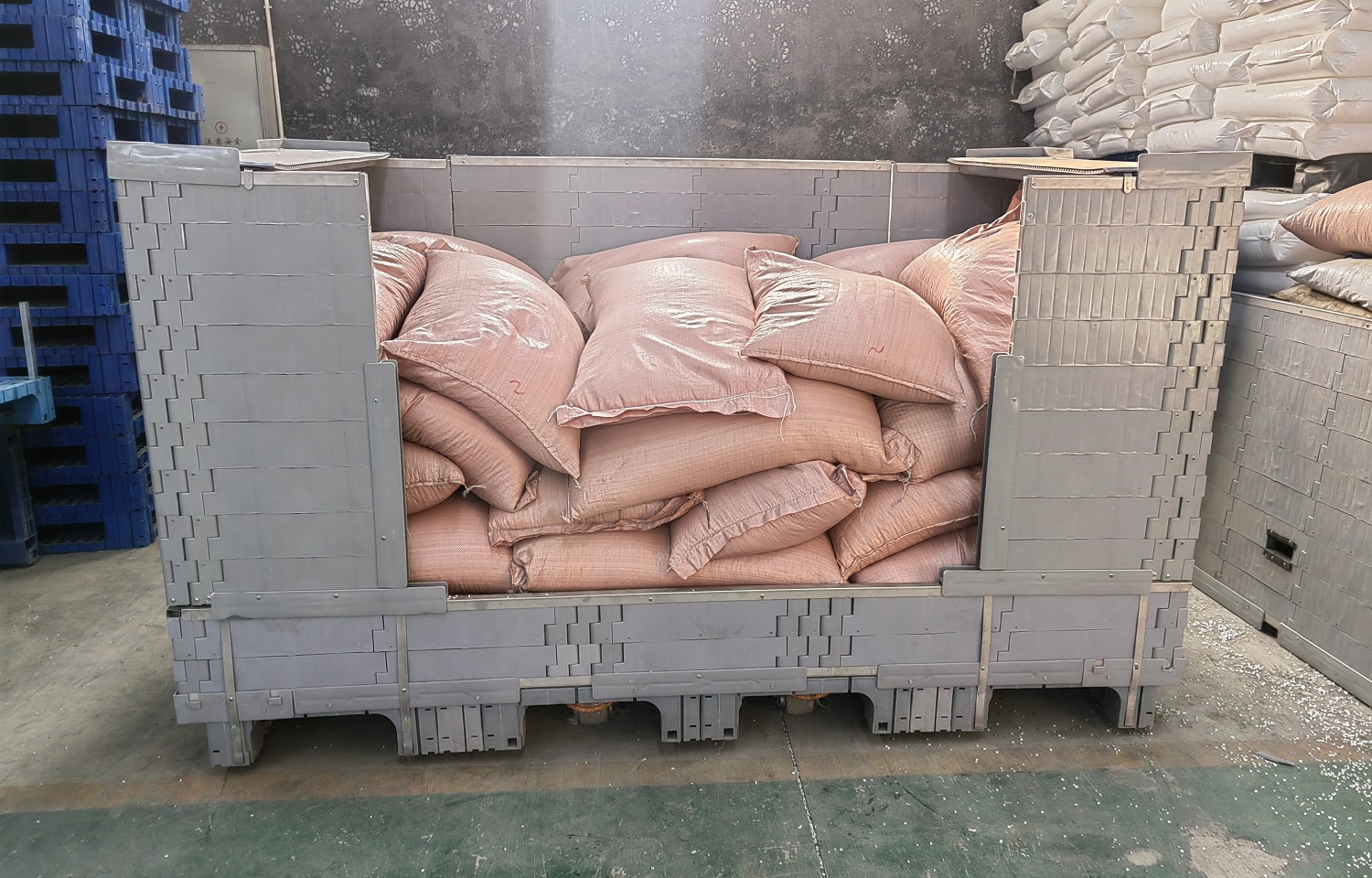 Anpassbare große Palettenbox aus Kunststoff