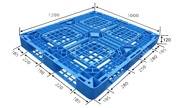HDFGNS1210E 1200 x 1000 Industrie-Stapelbare Mesh-Kunststoffpalette