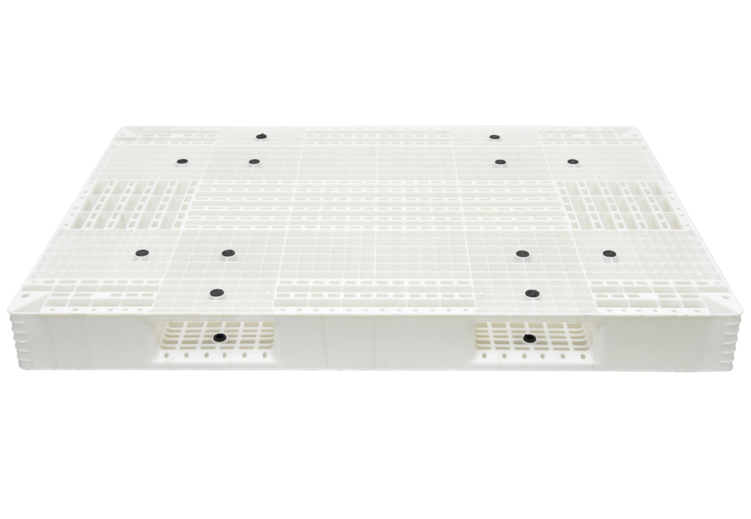 Maßgeschneiderte, wendbare, stapelbare Kunststoffpalette aus weißem HDPE-Netz