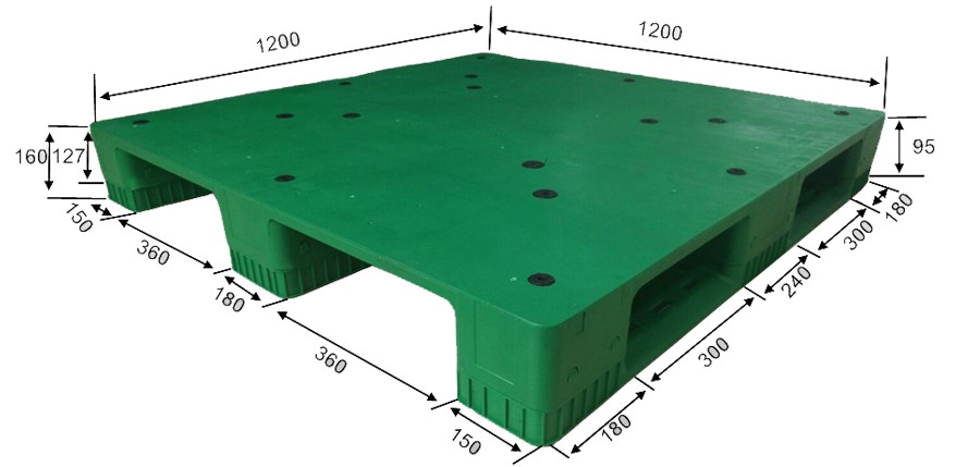 HD3RCWS1212D Hochleistungs-Kunststoffpalette zum Großhandelspreis für das Lager