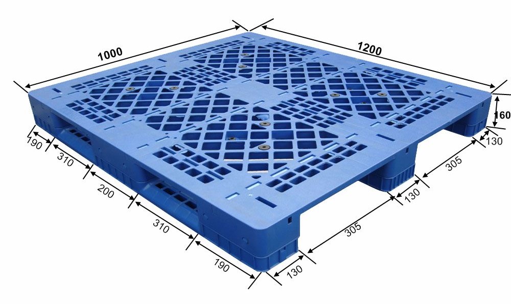 HD3RGWS1210H 48 x 40 Nestbare, verstärkte, regalfähige Kunststoff-Lagerpaletten