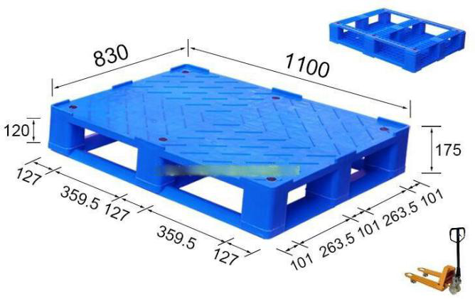 Spezielle rutschfeste Kunststoffpaletten mit fester Oberfläche und Lippe