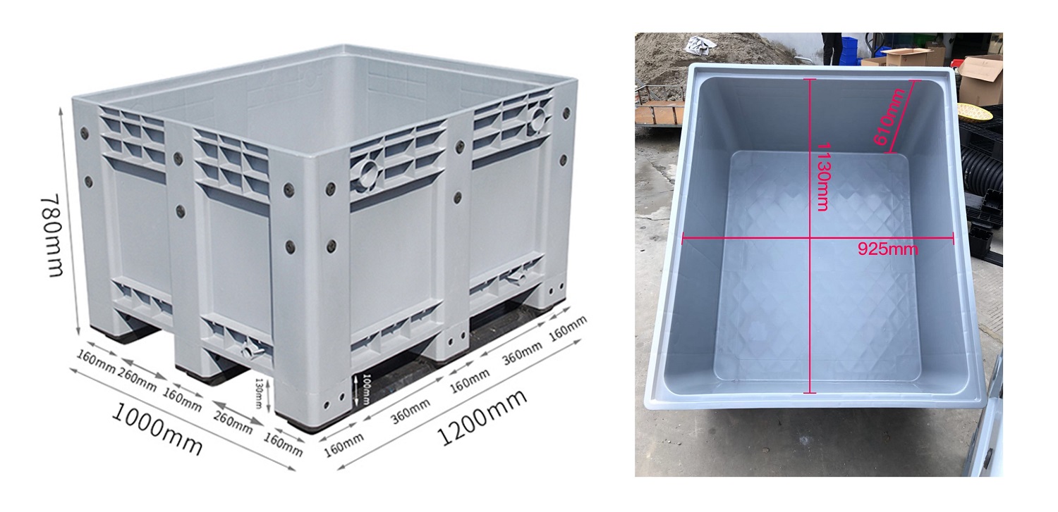Spezifikationen für Großbehälter aus Kunststoff 1210H780C