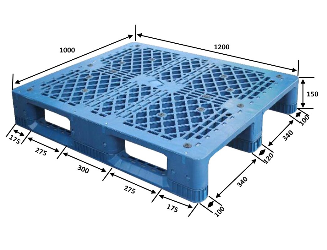 1200 x 1000 Polypropylen-Netz, robuste, schachtelbare Kunststoffpalette