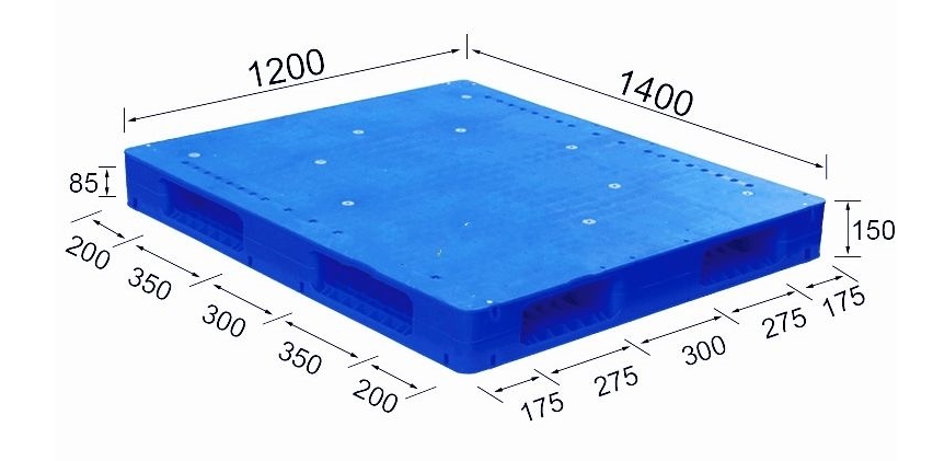 Große, recycelte, feuerhemmende, wendbare Stapelpaletten aus Kunststoff
