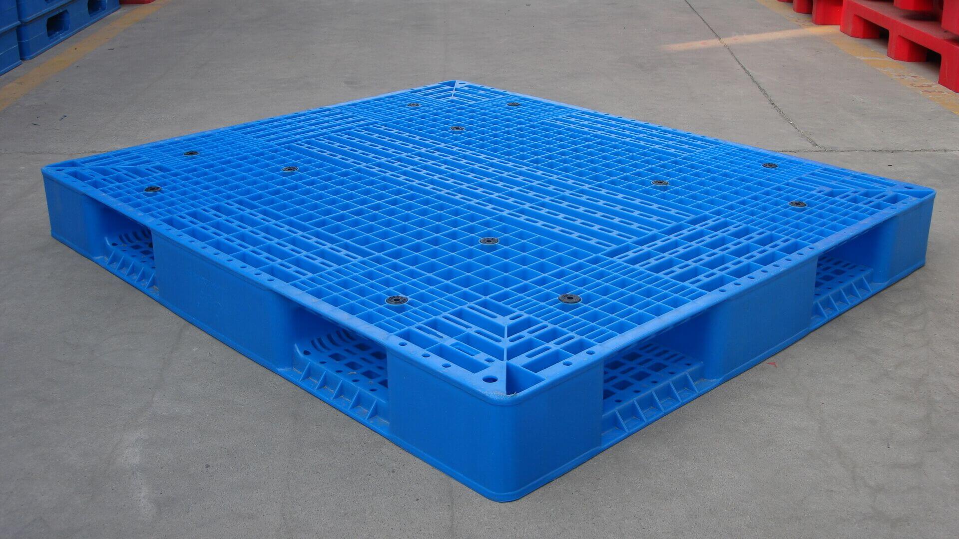 Doppelseitige, stapelbare Hochleistungs-Kunststoffpaletten für Lager