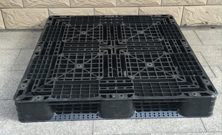 HDFGNS1111A-1 Schwarz recycelt 1100 x 1100 Lagerpaletten aus Kunststoff