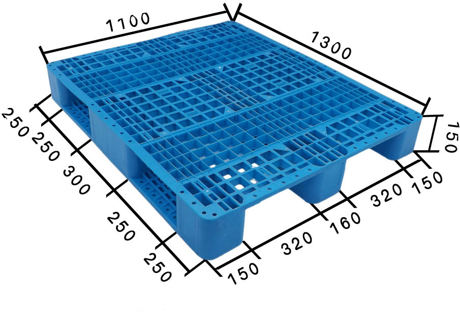 HD3RGWS1311A einseitig nutzbare, schachtelbare Kunststoffpalette für Lager