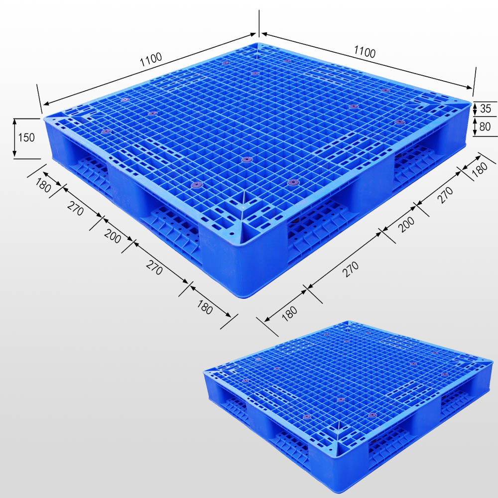 1100 x 1100 robuste, doppelt gestapelte Mesh-Kunststoffpaletten