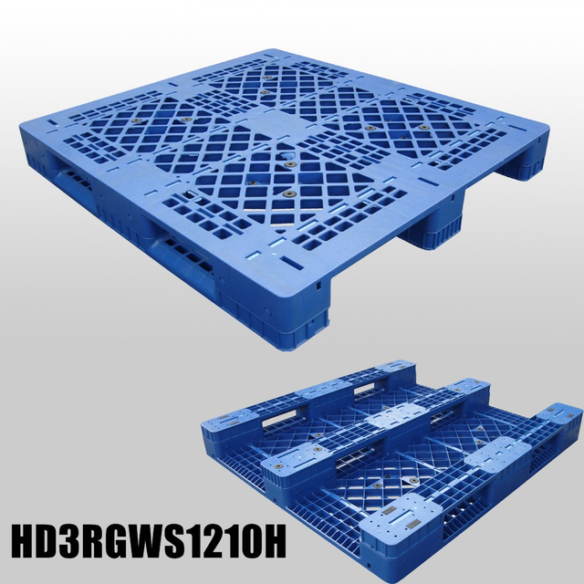 48 x 40 Nestbare, verst&auml;rkte, regalf&auml;hige Kunststoff-Lagerpaletten