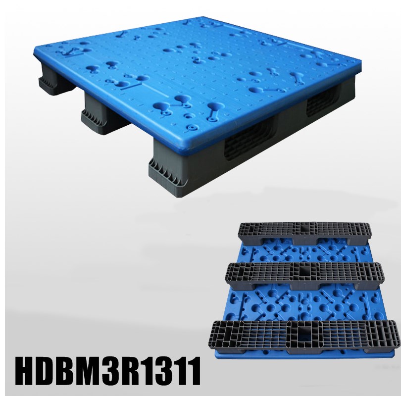 Blasgeformte Kunststoffpalette mit extra hoher Tragfähigkeit, 1300 x 1100 x 150 mm