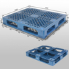 Wiederverwendbare blaue, robuste, stapelbare Euro-Kunststoffpaletten