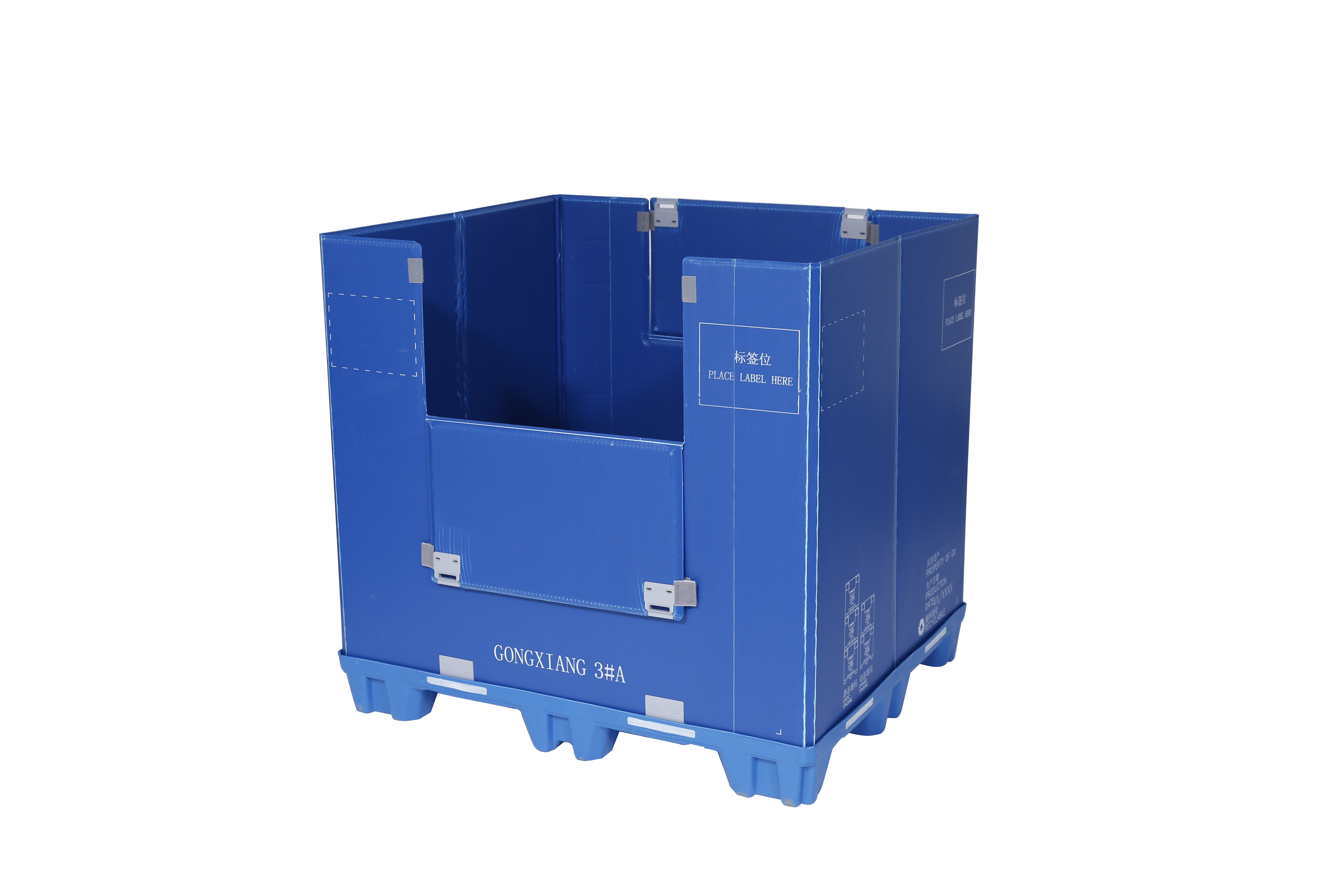 Wiederverwendbarer, faltbarer Kunststoff-Palettenhüllen-Packbehälter