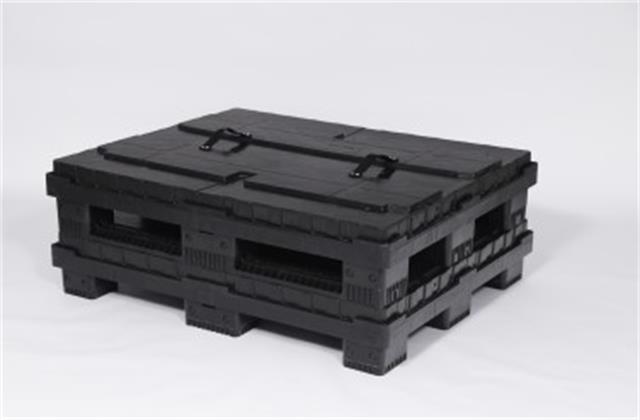 1200 x 1000 langlebige, wiederverwendbare, zusammenklappbare Palettenbox aus Wellpappe