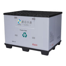 1200 x 1000 langlebige, wiederverwendbare, zusammenklappbare Palettenbox aus Wellpappe