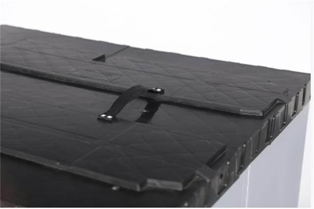 1200 x 1000 langlebige, wiederverwendbare, zusammenklappbare Palettenbox aus Wellpappe