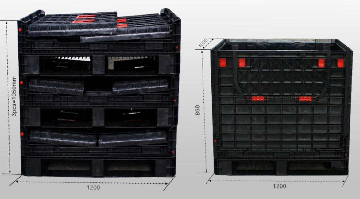 Zusammenklappbarer Palettenbehälter 1200*1000*860mm