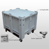 Kunststoff-Paletten-Großbehälter mit Deckel und Rädern