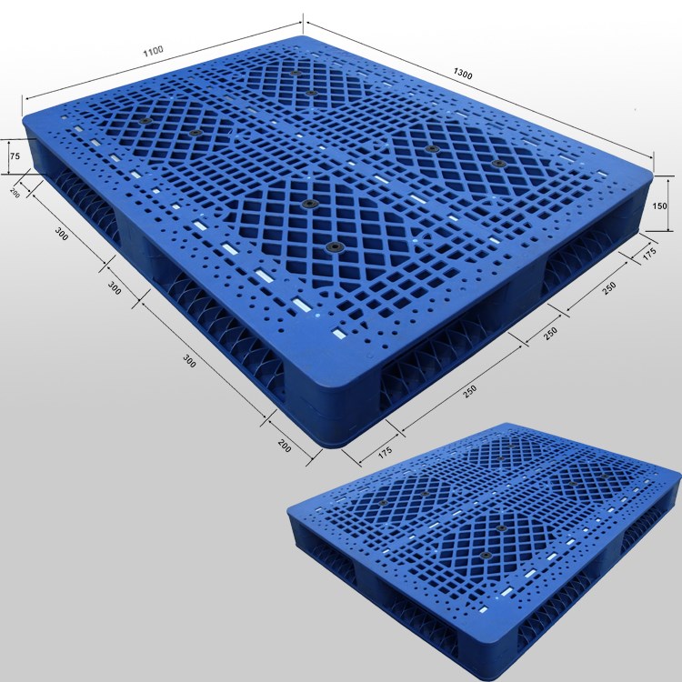Doppelseitige stapelbare Kunststoffpalette L1300*B1100*H150