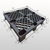 1200 x 800 schwarze, leichte, verschachtelbare Euro-Kunststoff-Versandpalette mit Netz