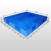 1300 x 1100 doppelseitige, stapelbare, robuste blaue Kunststoffpalette mit offenem Deck