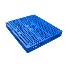 Blaue stapelbare offene Kunststoffpalette 1300 x 1100