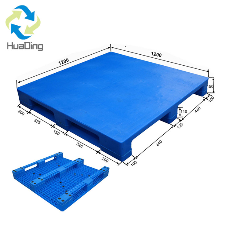 1200*1200 drei Kufen schlie&szlig;en Deck, stapelbare Kunststoffpalette f&uuml;r den Export