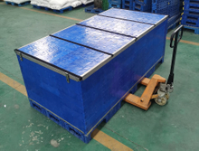 Starrer, ma&szlig;geschneiderter faltbarer Palettenbeh&auml;lter aus Kunststoff mit Deckel