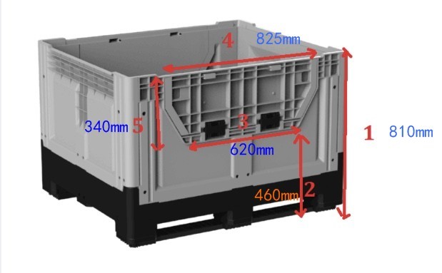 Geschlossene Wände und Gitterboden, wiederverwendbarer Aufbewahrungsbehälter aus Kunststoffpaletten