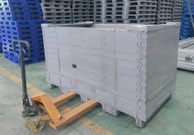 2180 x 1120 x 1100 große, regalfähige, zusammenklappbare modulare Kunststoffpalettenbox