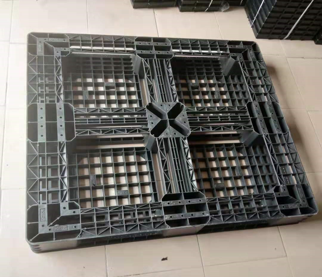 1200 x 1000 schwarze, leichte HDPE-Netz-ESD-Kunststoffpaletten