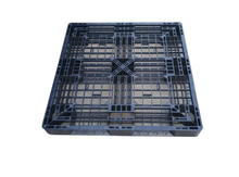 1100 x 1100 leichte schwarze Exportpaletten aus recyceltem Kunststoff