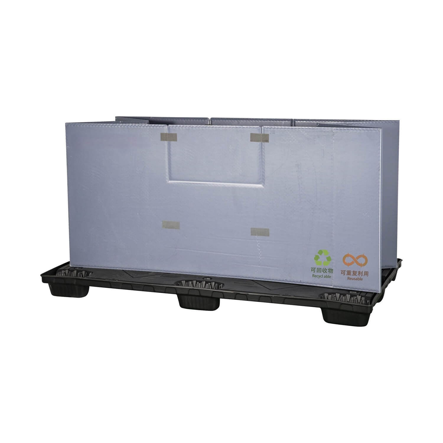 Zusammenklappbarer Palettenverpackungsbehälter aus Kunststoff für die Verpackung von Autoteilen