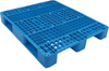 Einseitig nutzbare, schachtelbare Kunststoffpalette für das Lager