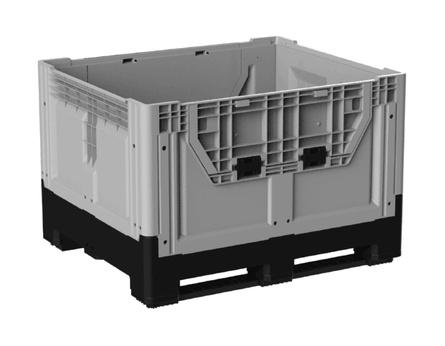 Closed Walls And Grid Bottom Reusable Storage Plastic Pallet Container