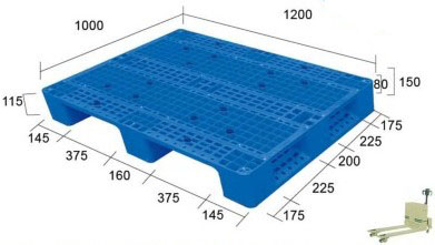 1000 x 1200 robuste, schachtelbare Gitter-Gabelstaplerpaletten aus Kunststoff