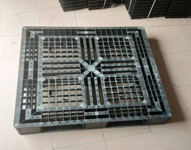 1200 x 1000 schwarze, leichte HDPE-Netz-ESD-Kunststoffpaletten