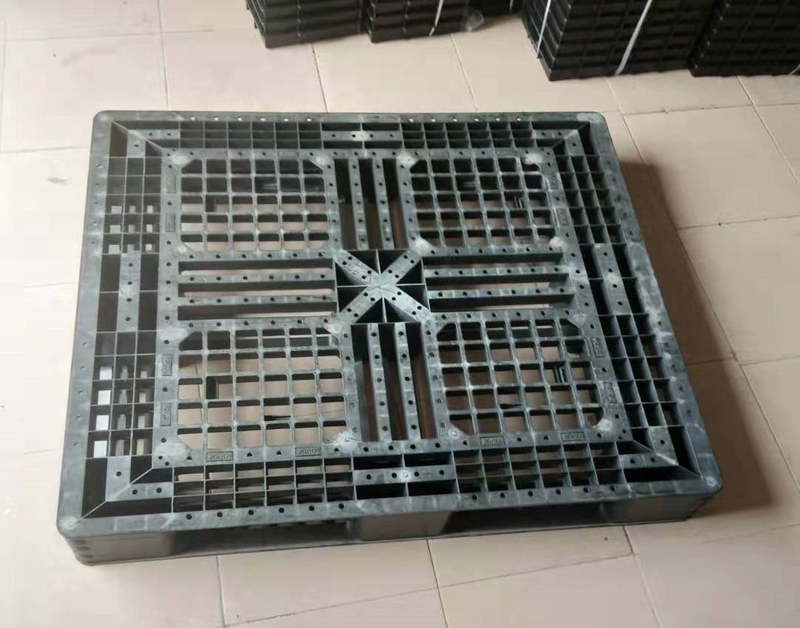 1200 x 1000 schwarze, leichte HDPE-Netz-ESD-Kunststoffpaletten